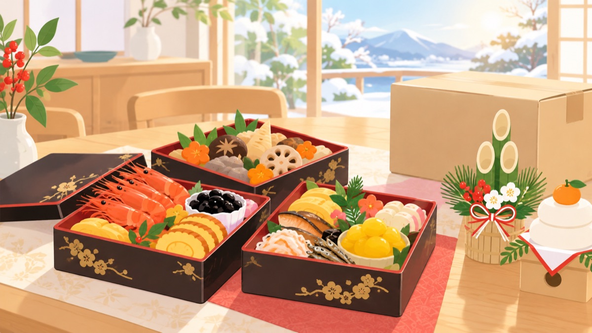 ふるさと納税で届いたおせちの三段重