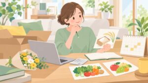 退職した年のふるさと納税を計画する人のイラスト
